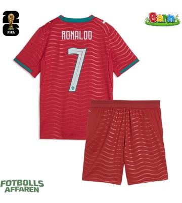 Portugal Cristiano Ronaldo #7 Hemmaställ Barn VM 2026 Kortärmad (+ Korta byxor)
